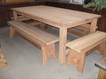 Handmade Salvaged Pitch Pine Dining Table