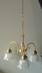 Chandalier complete with Three Glass Shades