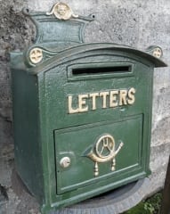 Green Cast Iron Post Box