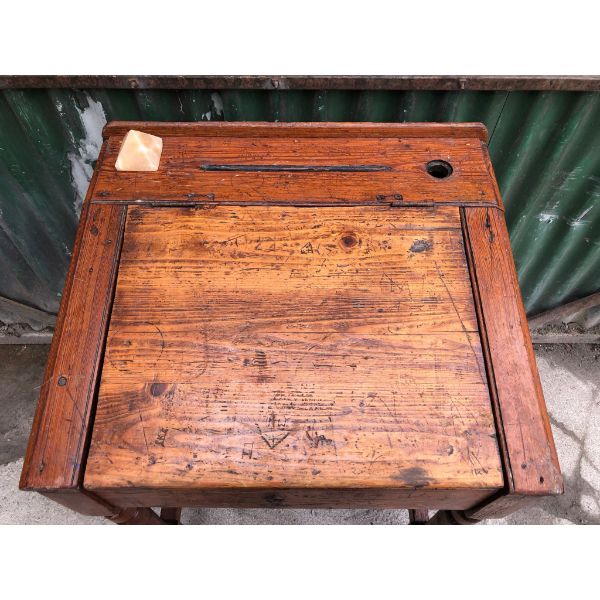 School Desk Pitch Pine Desk C Kilkenny Architectural Salvage